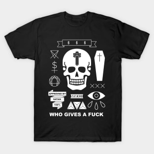 Who Gives A F**k on Black T-Shirt